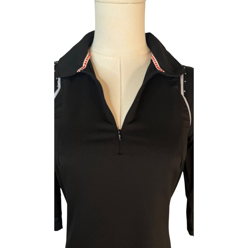 2/$30 NWT Large Swingdish Black Golf Polo 3/4 Sleeve - Picture 7 of 16